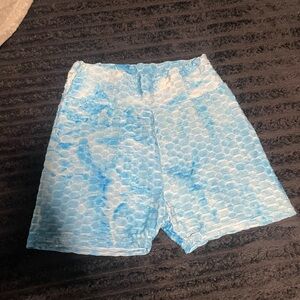 Rue21 Blue and White Bike Shorts